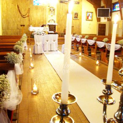 Dekoracja na ślub w kościele św. Brata Alberta – Koziegłowy