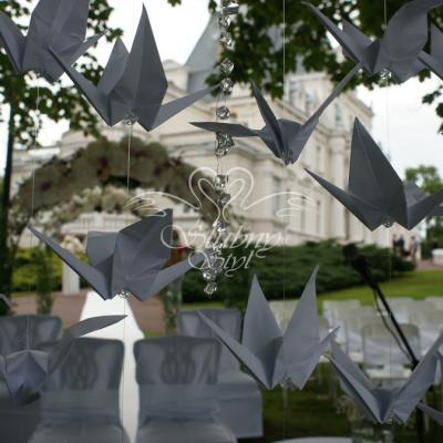 Papierowe origami na ślubie